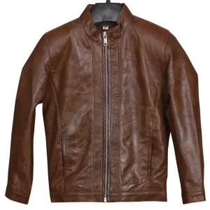 Mens Chocolate Brown Leather Jacket