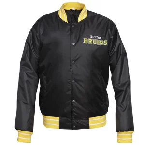 Boston Bruins Black Varsity Jacket - Image 1