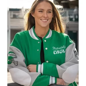 90s Eagles Letterman Jacket - Image 2