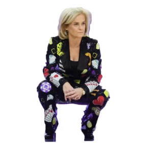 LSU Women’s Basketball Coach Sequined Pant Suit