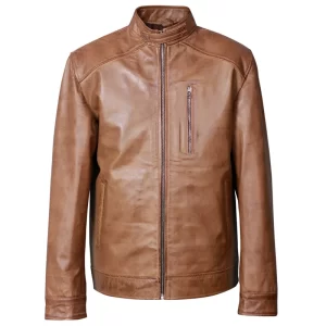 Mens Light Brown Leather Jacket