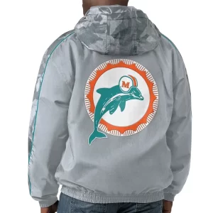 Miami Dolphins Gray Starter Jacket - Image 2