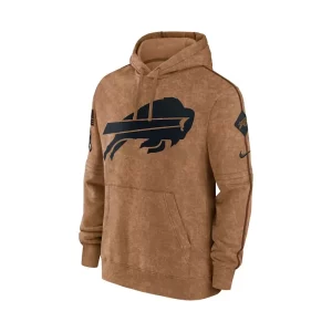 Bills Salute To Service Club Brown Hoodie - Image 1