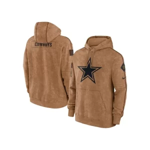 Dallas Cowboys Salute To Service Brown Hoodie - Image 2