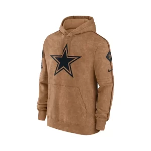 Dallas Cowboys Salute To Service Brown Hoodie - Image 1