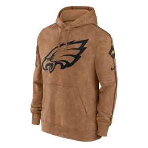 Philadelphia Eagles Salute To Service Club Brown Pullover Hoodie