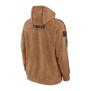 Philadelphia Eagles Salute To Service Club Brown Pullover Hoodie - Image 2