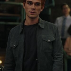 KJ Apa "Archie Andrews" Riverdale Brown Napa Leather Jacket | Shirt Style & Zipper Design - Image 2