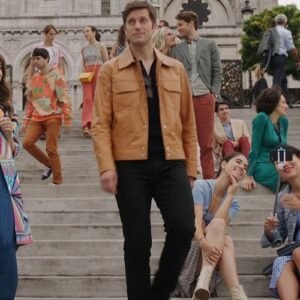 Lucas Bravo "Gabriel" Emily In Paris Style Napa Leather Jacket | Effortless European Charm