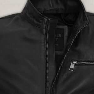 Matt Damon Inspired Black Leather Jacket - Timeless Elegance & Cool - Image 6