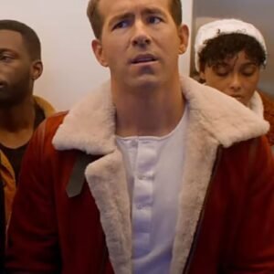 Ryan Reynolds Spirited Clint Briggs Red Leather Jacket - Iconic Movie Replica - Image 3