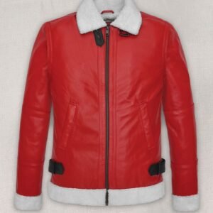 Ryan Reynolds Spirited Clint Briggs Red Leather Jacket - Iconic Movie Replica - Image 4