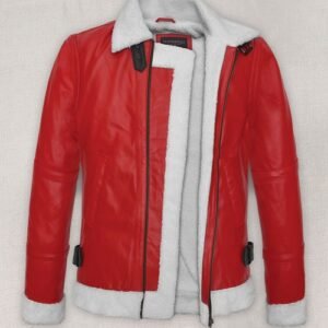 Ryan Reynolds Spirited Clint Briggs Red Leather Jacket - Iconic Movie Replica - Image 6