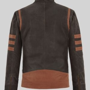 X-Men Origins Wolverine Distressed Brown Leather Jacket | Hugh Jackman Logan Replica - Image 4
