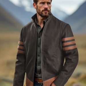 X-Men Origins Wolverine Distressed Brown Leather Jacket | Hugh Jackman Logan Replica - Image 7